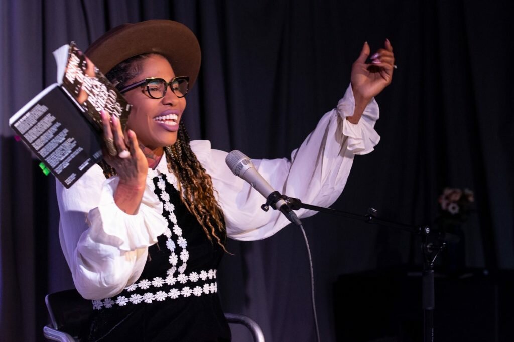 Livia Kojo Alour at the launch of Rising of the Black Sheep